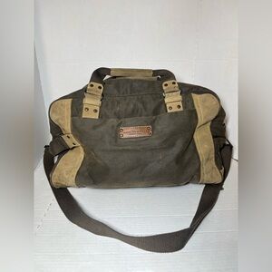 Marc New York Andrew Suede & Canvas Duffle Bag Weekender 84 Tote